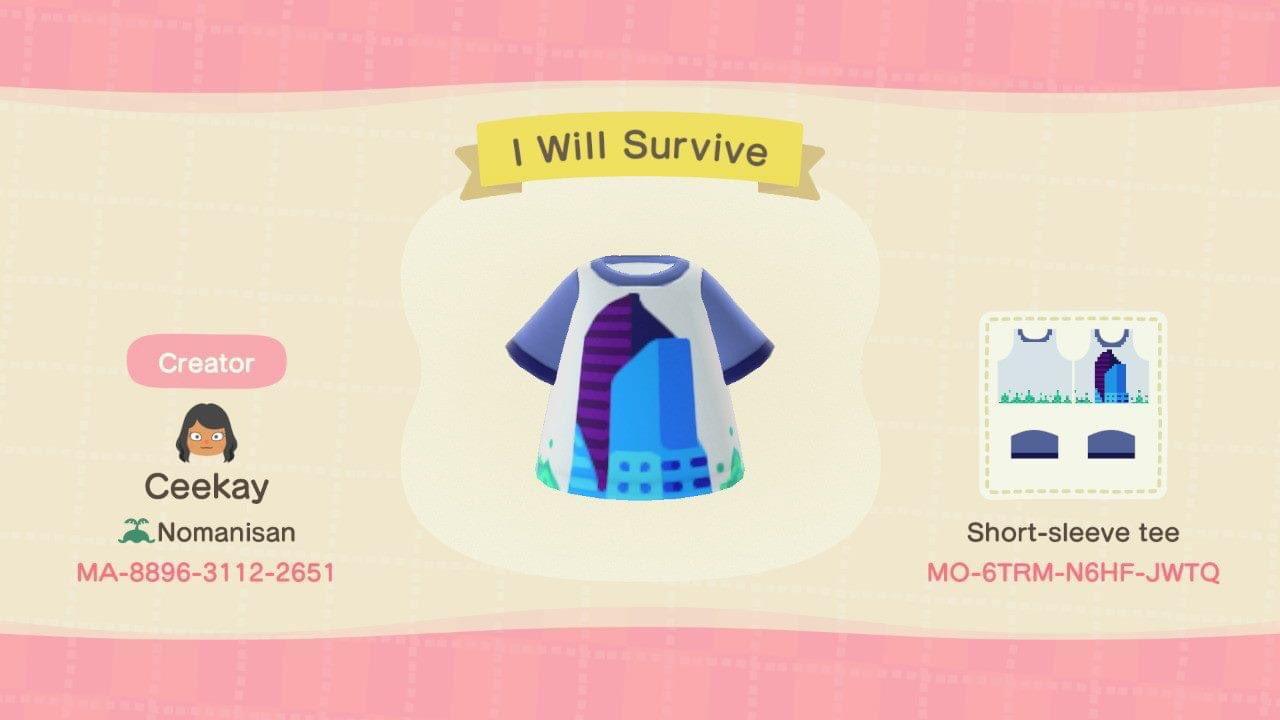 Animal Crossing Design Code: MO-6TRM-N6HF-JWTQ I Will Survive