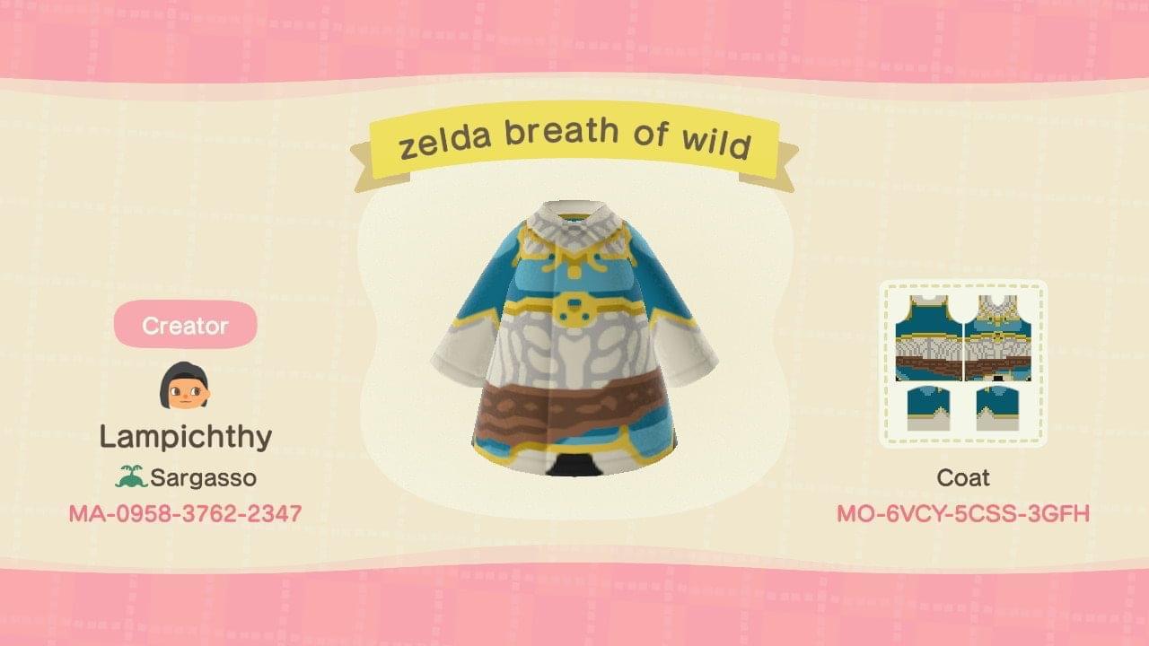 Animal Crossing Design Code: MO-6VCY-5CSS-3GFH zelda breath of wild