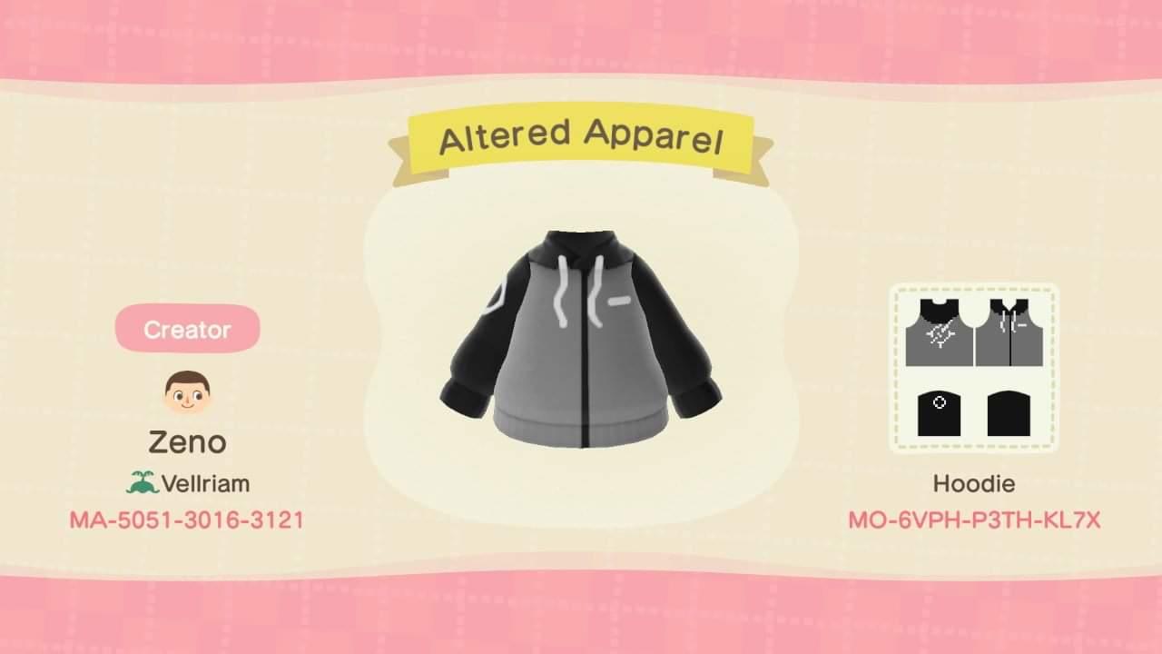 Animal Crossing Design Code: MO-6VPH-P3TH-KL7X Altered Apparel