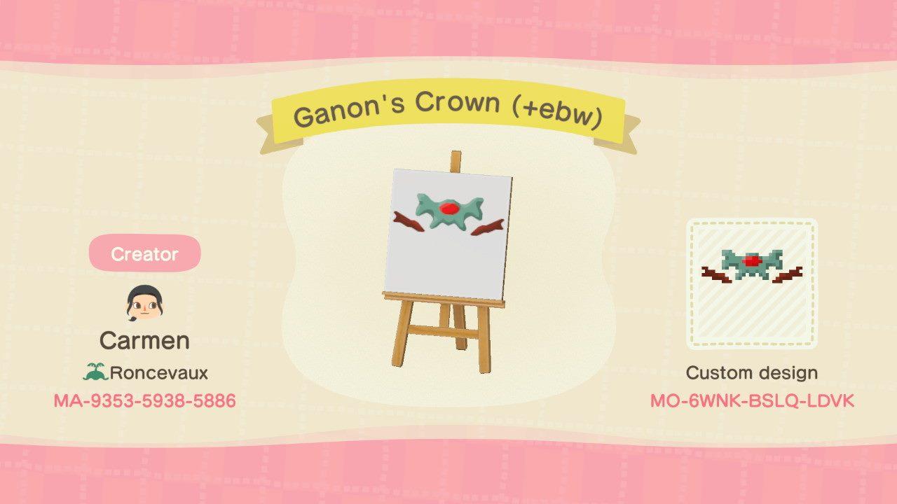 Animal Crossing Design Code: MO-6WNK-BSLQ-LDVK Ganondorf Crown 1