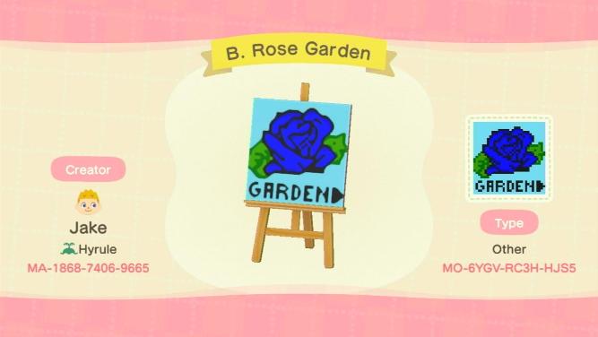 Animal Crossing Design Code: MO-6YGV-RC3H-HJS5 B. Rose Garden