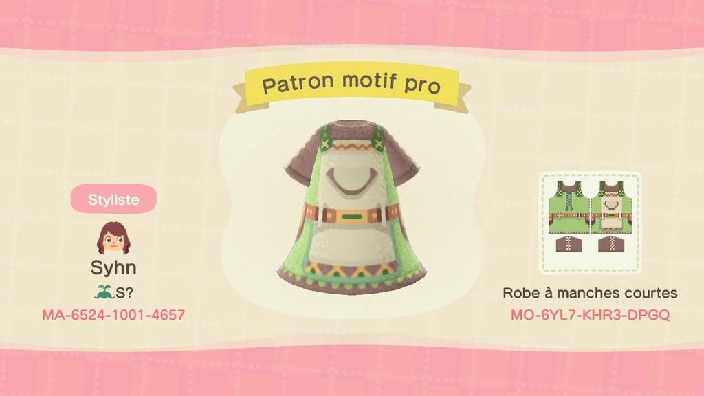 Animal Crossing Design Code: MO-6YL7-KHR3-DPGQ Patron motif pro