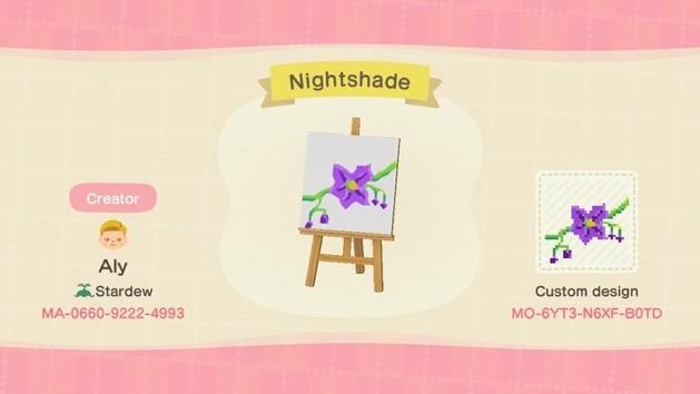 Animal Crossing Design Code: MO-6YT3-N6XF-B0TD Nightshade