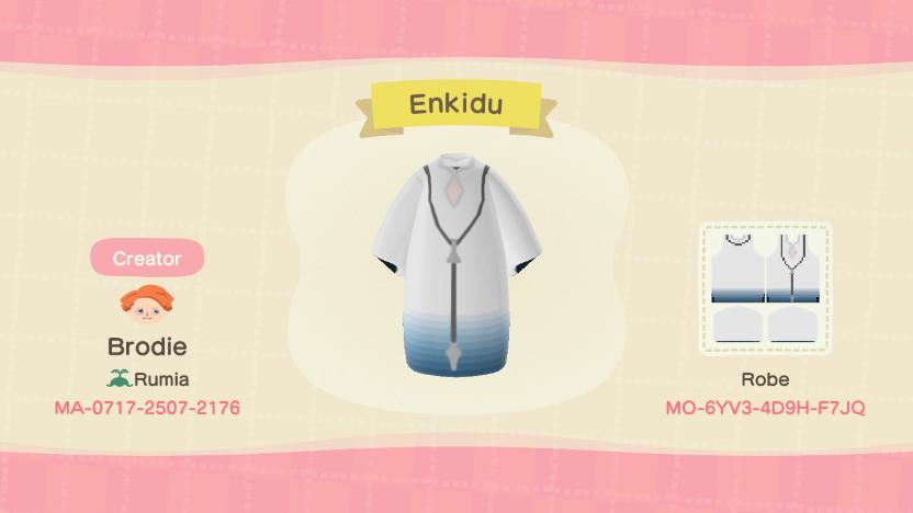 Animal Crossing Design Code: MO-6YV3-4D9H-F7JQ Enkidu