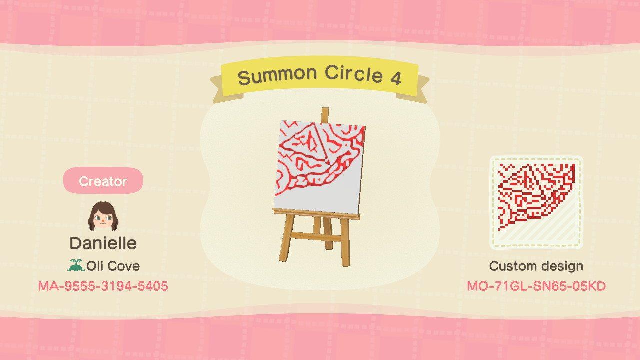 Animal Crossing Design Code: MO-71GL-SN65-05KD Summoning Circle 4