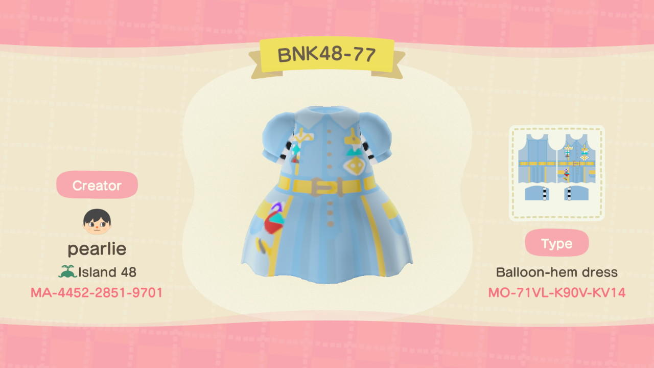Animal Crossing Design Code: MO-71VL-K90V-KV14 BNK48 - 77