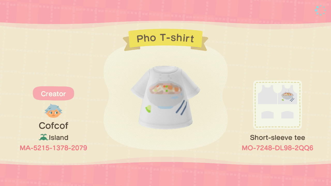 Animal Crossing Design Code: MO-7248-DL98-2QQ6 Pho T-shirt