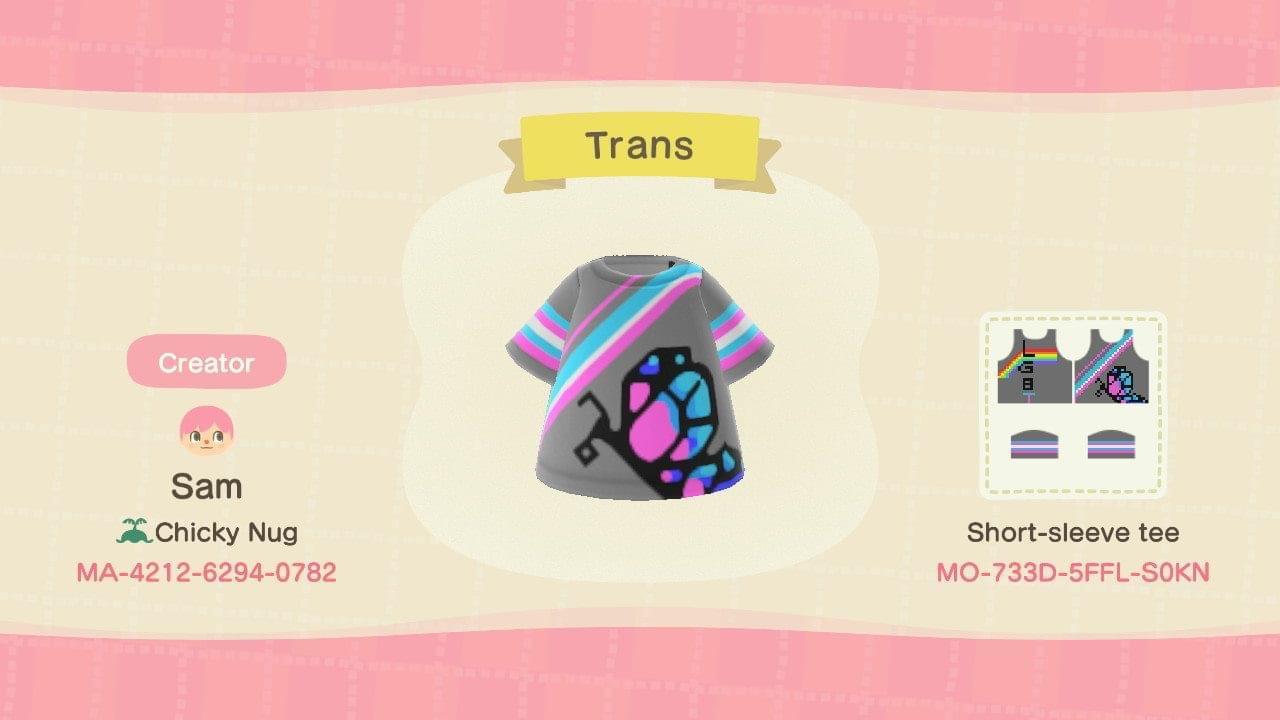 Animal Crossing Design Code: MO-733D-5FFL-S0KN Trans