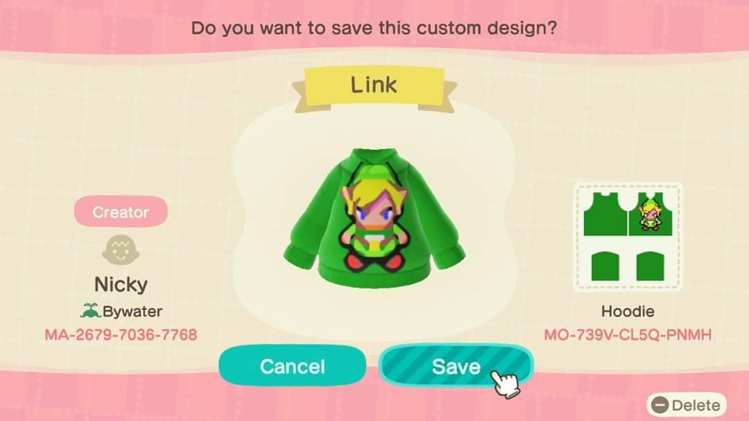Animal Crossing Design Code: MO-739V-CL5Q-PNMH Link
