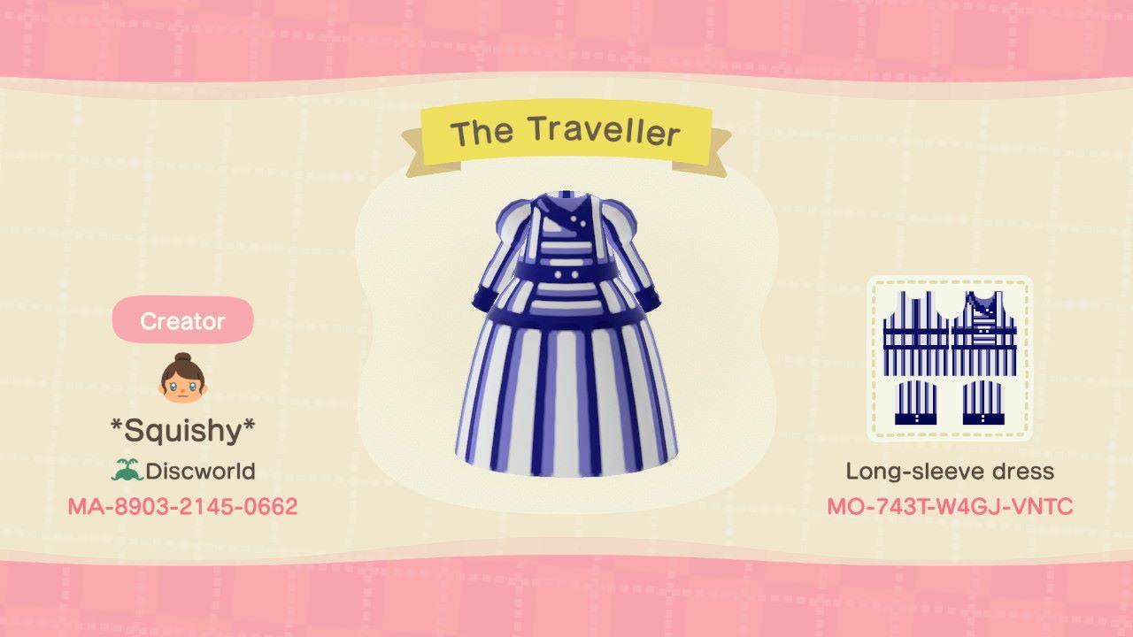 Animal Crossing Design Code: MO-743T-W4GJ-VNTC The Traveller