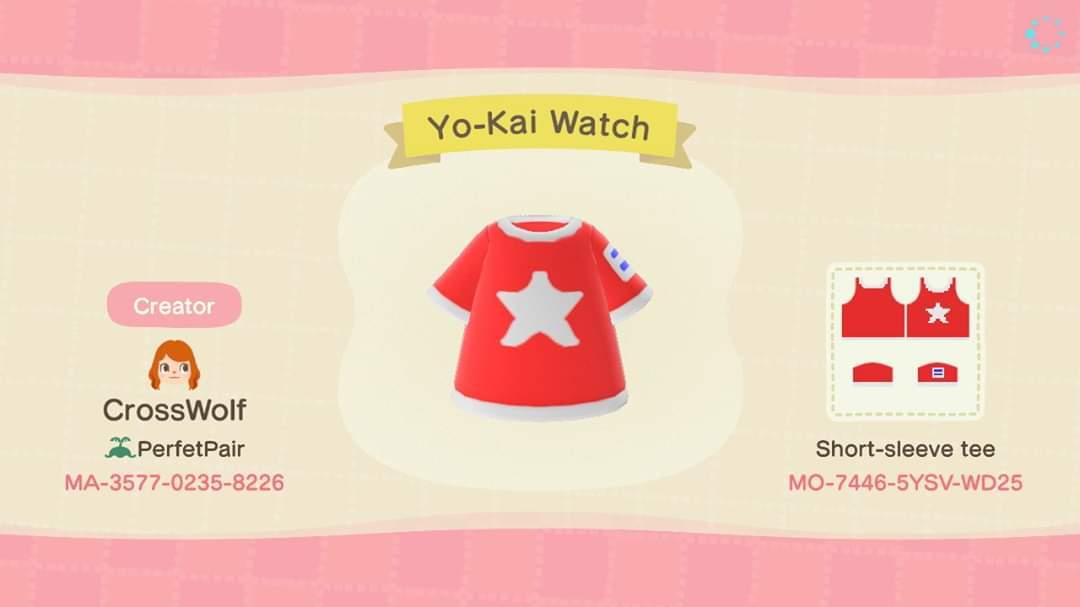 Animal Crossing Design Code: MO-7446-5YSV-WD25 Yo-Kai Watch