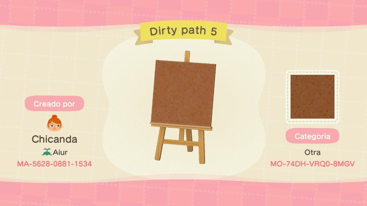 Animal Crossing Design Code: MO-74DH-VRQ0-8MGV Dirty path 5