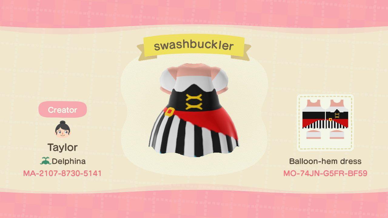 Animal Crossing Design Code: MO-74JN-G5FR-BF59 Swashbuckler