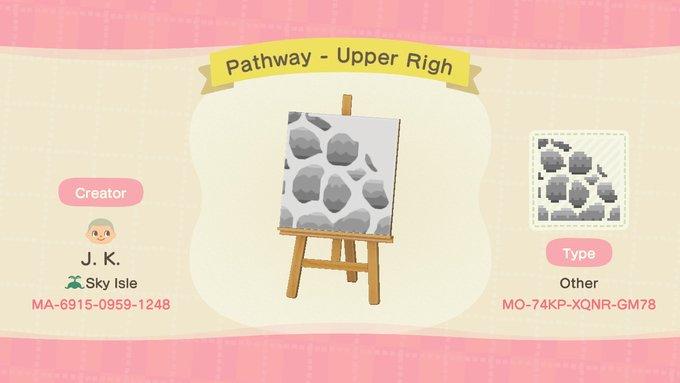 Animal Crossing Design Code: MO-74KP-XQNR-GM78 Pathway - Upper RIgh