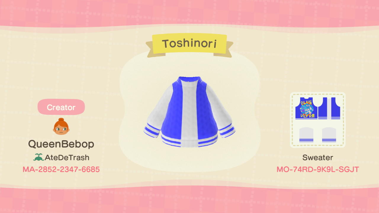 Animal Crossing Design Code: MO-74RD-9K9L-SGJT Toshinori Plus Ultra