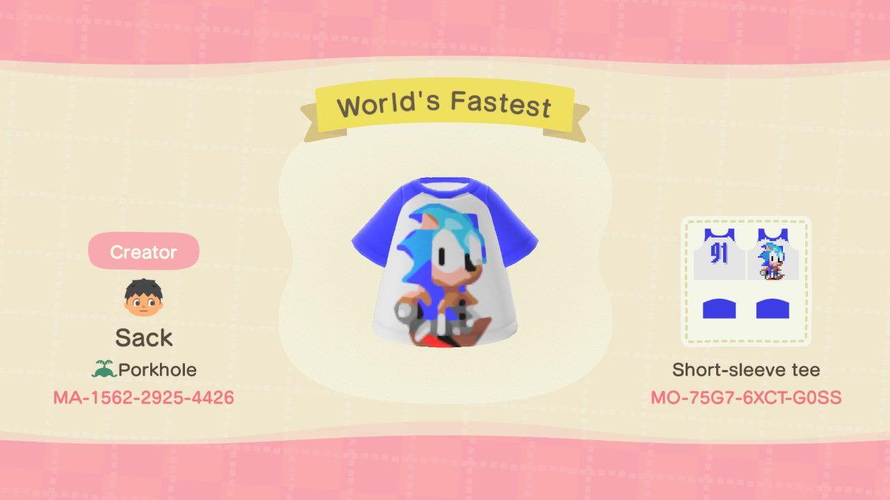 Animal Crossing Design Code: MO-75G7-6XCT-G0SS Worlds Fastest