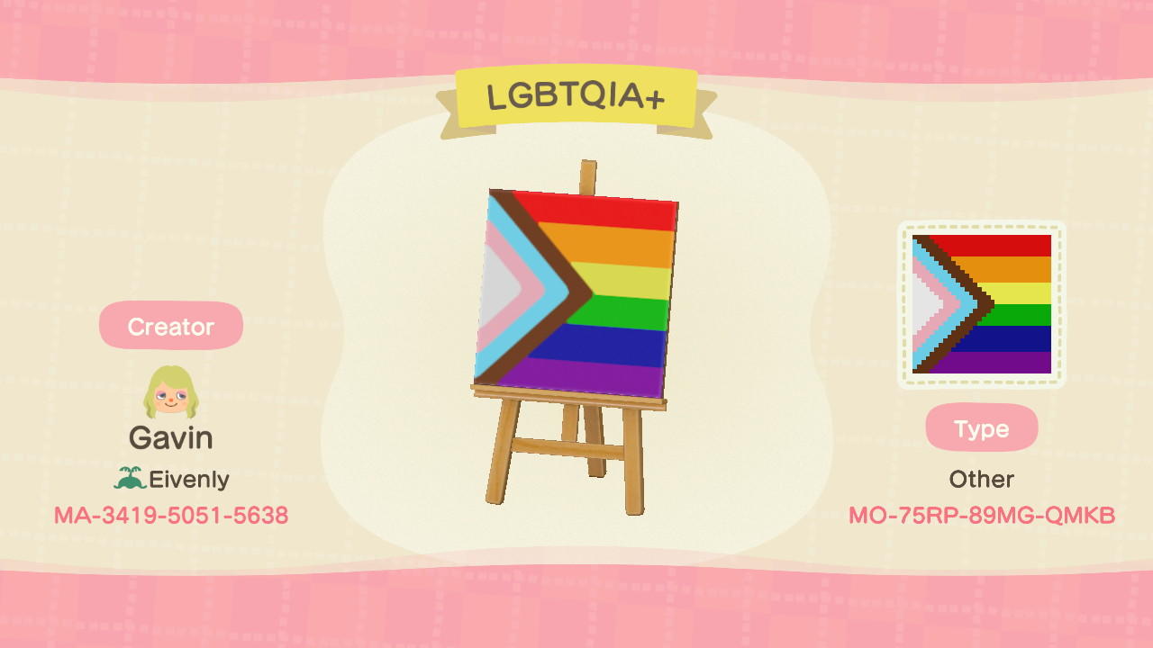 Animal Crossing Design Code: MO-75RP-89MG-QMKB LGBTQIA+