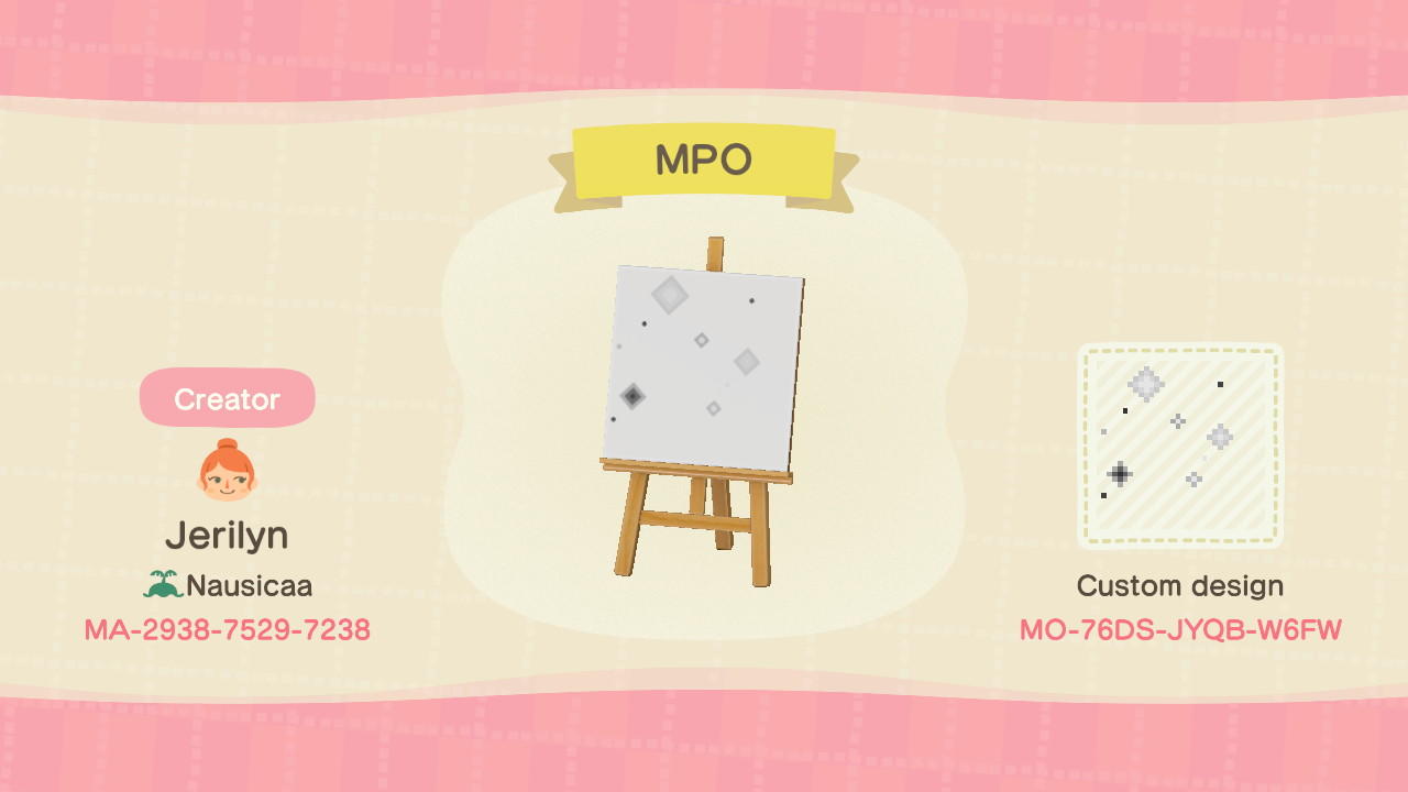 Animal Crossing Design Code: MO-76DS-JYQB-W6FW MPO Grey