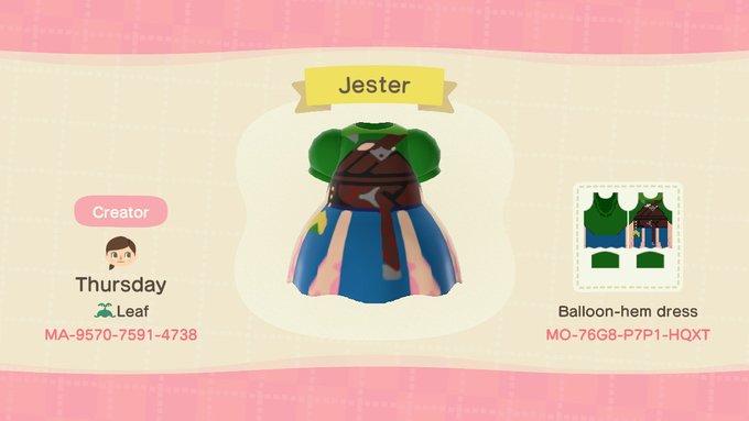 Animal Crossing Design Code: MO-76G8-P7P1-HQXT Critical Role Jester