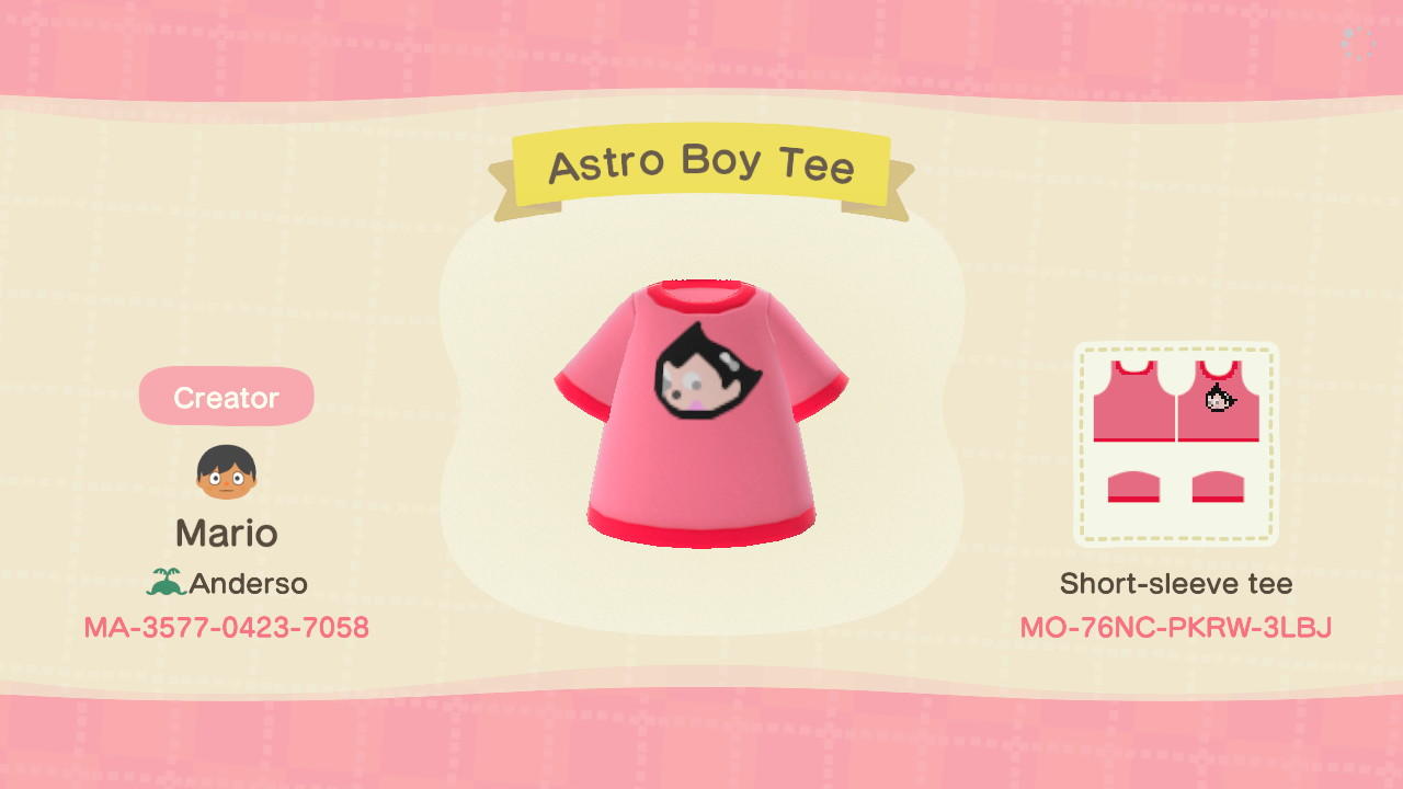 Animal Crossing Design Code: MO-76NC-PKRW-3LBJ Scott Pilgrim Tee