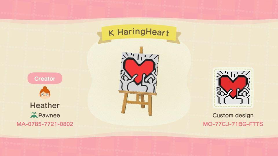 Animal Crossing Design Code: MO-77CJ-71BG-FTTS K HARINGHEART