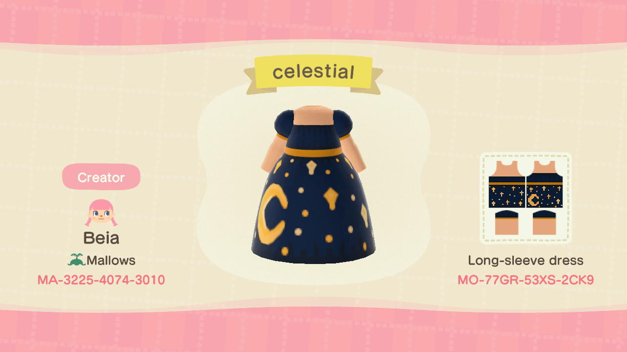 Animal Crossing Design Code: MO-77GR-53XS-2CK9 Celestial