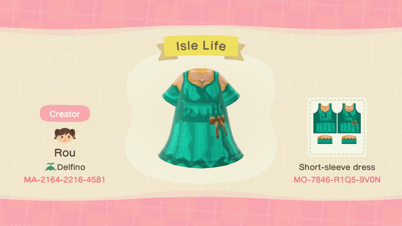 Animal Crossing Design Code: MO-7845-R1Q5-9V0N Cold Shoulder Island