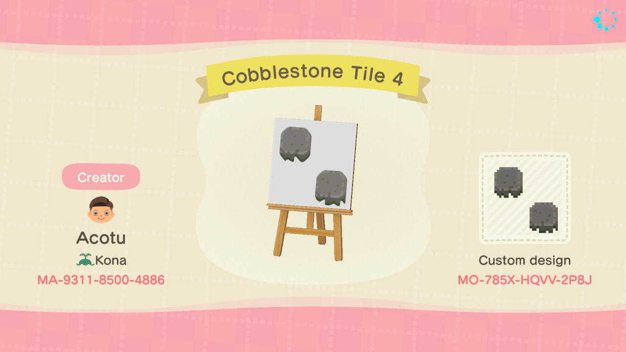Animal Crossing Design Code: MO-785X-HQVV-2P8J MO-
