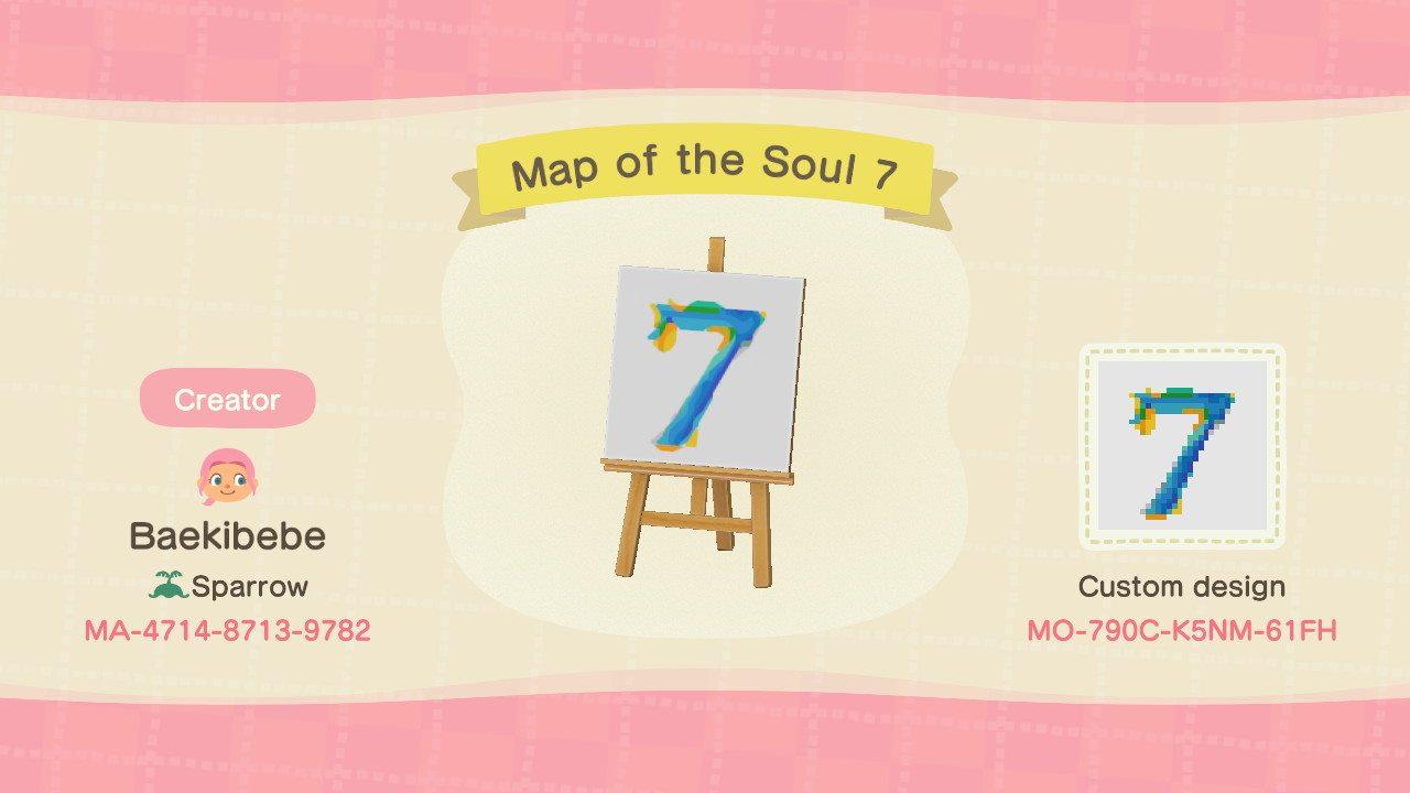 Animal Crossing Design Code: MO-790C-K5NM-61FH BTS Map of the Soul