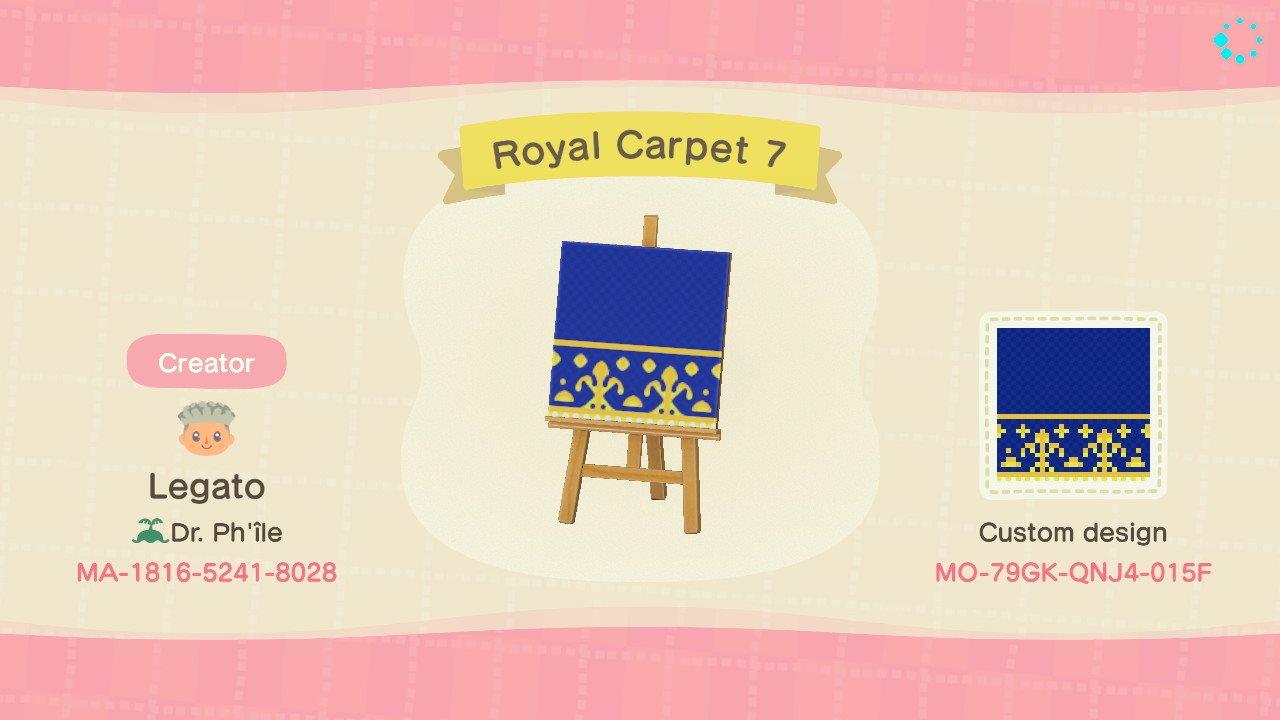 Animal Crossing Design Code: MO-79GK-QNJ4-015F Royal Carpet 7