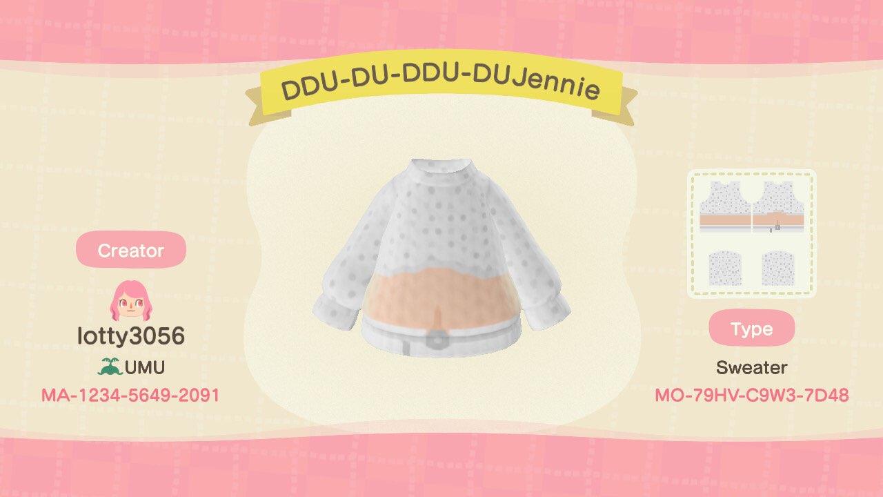 Animal Crossing Design Code: MO-79HV-C9W3-7D48 DDU-DU-DDU-DUJennie
