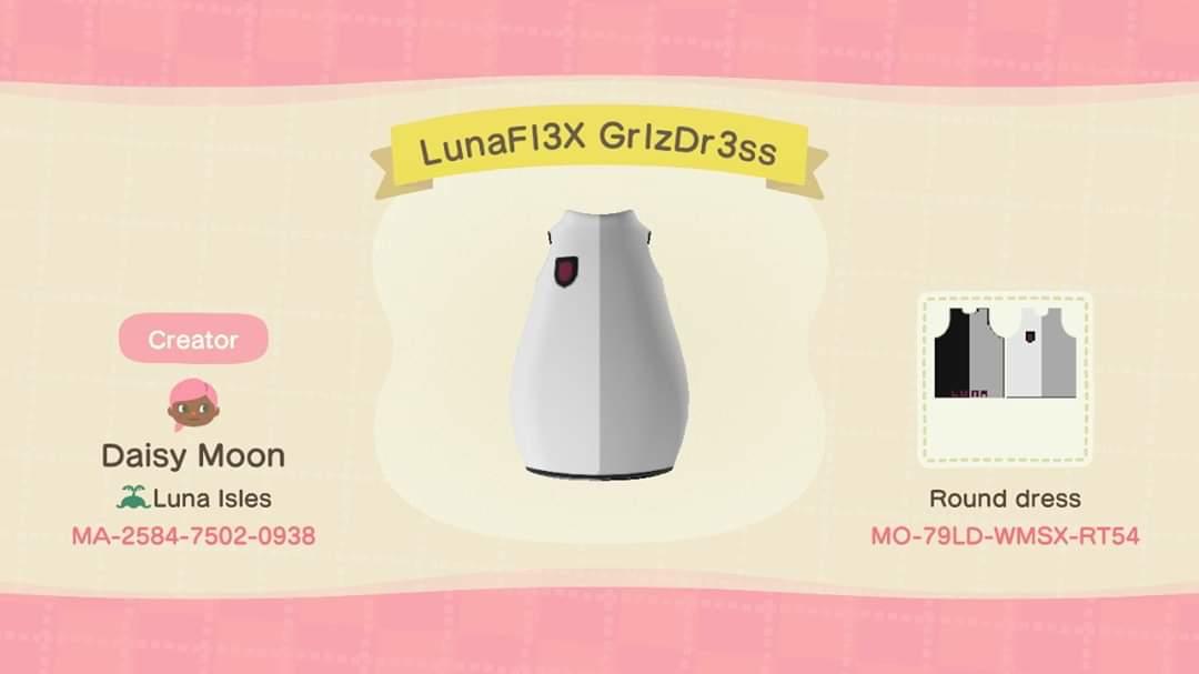 Animal Crossing Design Code: MO-79LD-WMSX-RT54 LunaFlex GirlsDress