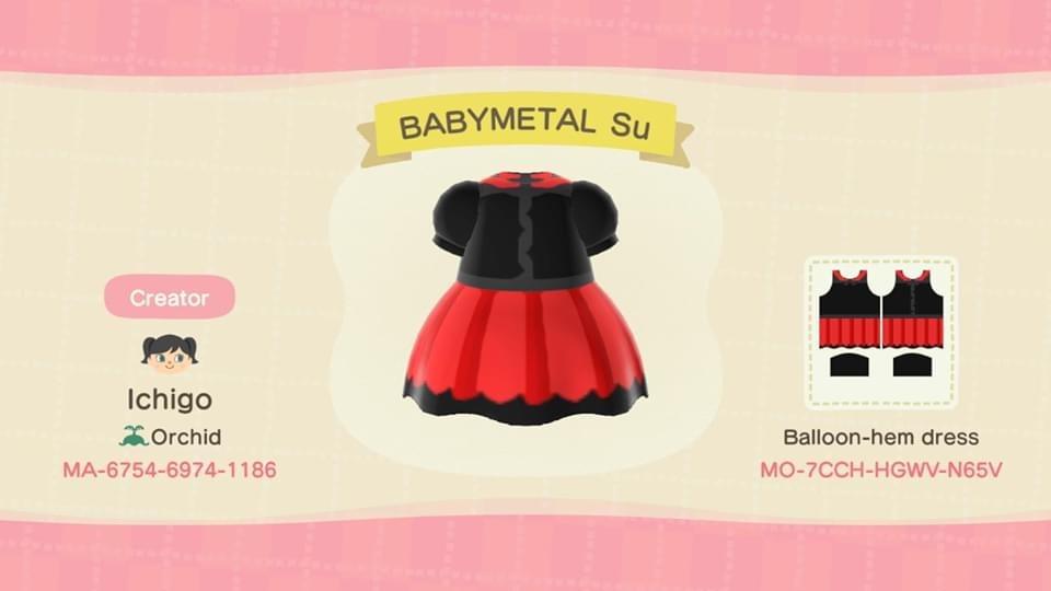 Animal Crossing Design Code: MO-7CCH-HGWV-N65V BABYMETAL Su