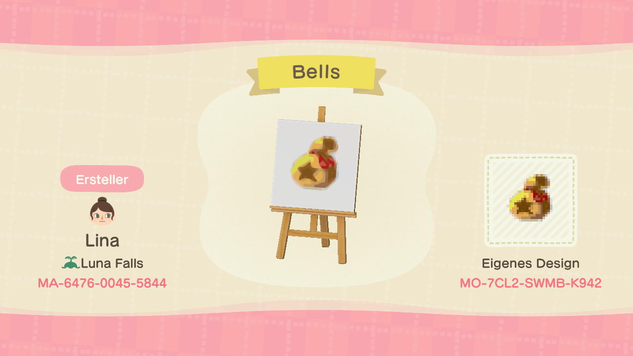 Animal Crossing Design Code: MO-7CL2-SWMB-K942 Bells
