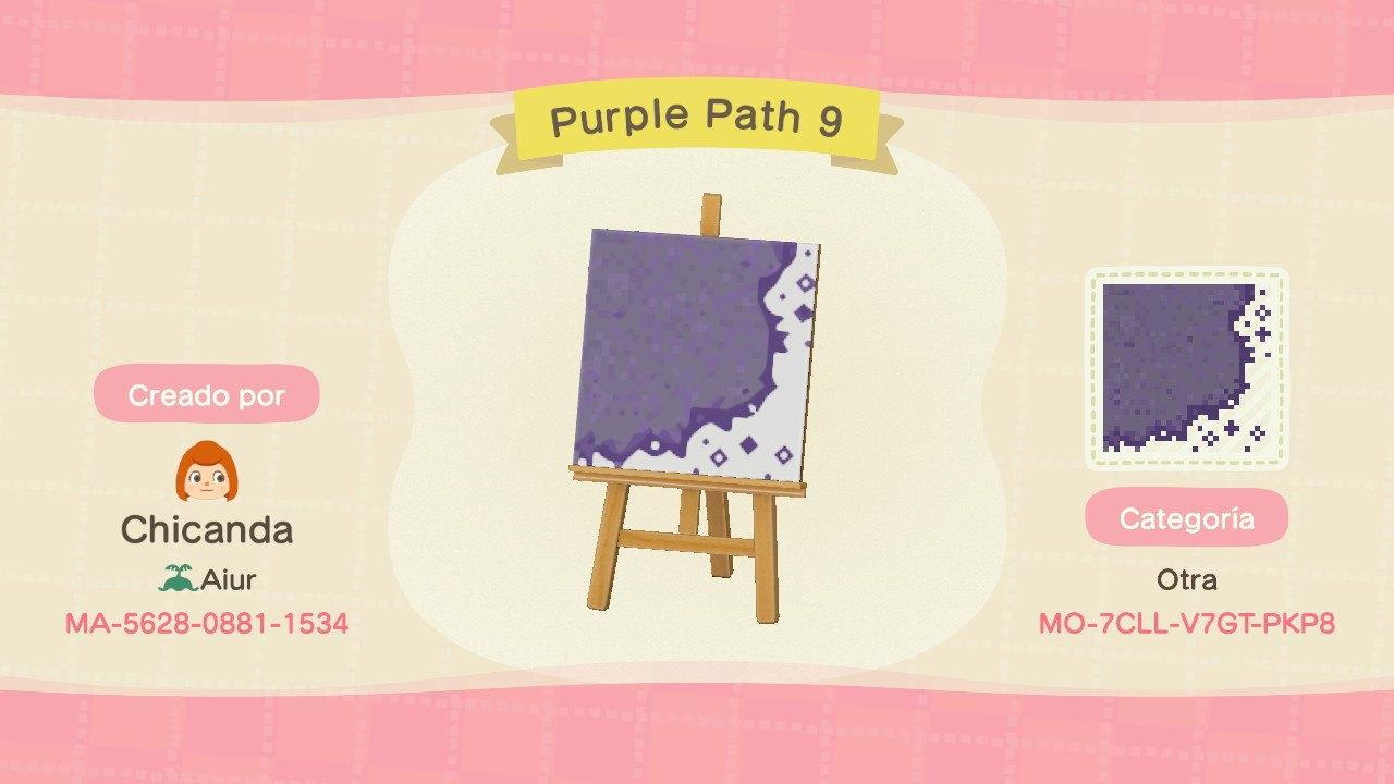 Animal Crossing Design Code: MO-7CLL-V7GT-PKP8 Purple Path 9