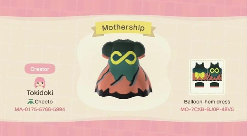 Animal Crossing Design Code: MO-7CXB-BJ0P-48V5 Mothership