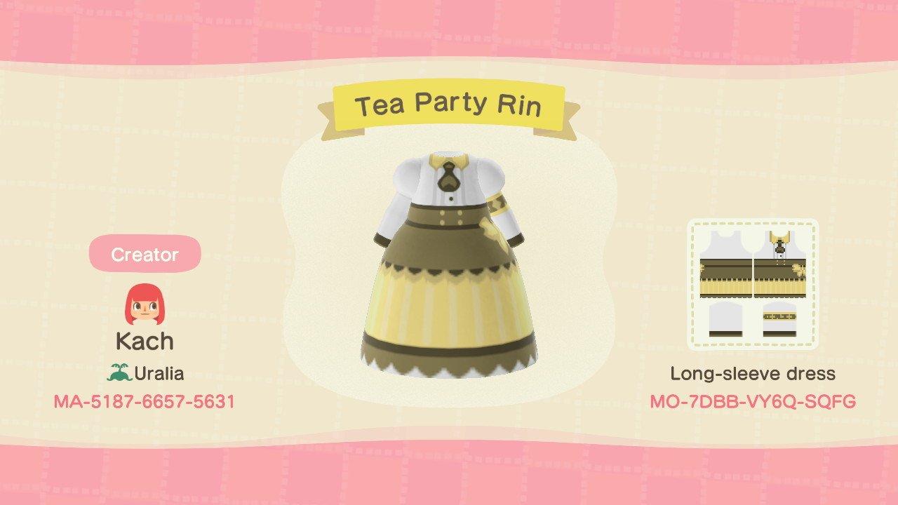 Animal Crossing Design Code: MO-7DBB-VY6Q-SQFG Tea Party Rin