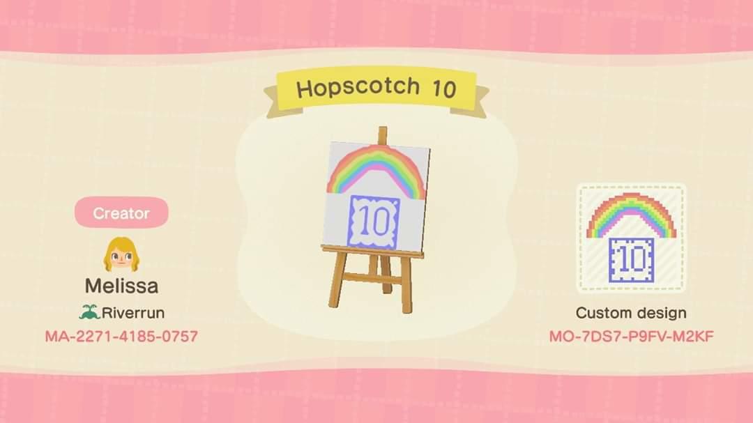 Animal Crossing Design Code: MO-7DS7-P9FV-M2KF Hopscotch 10