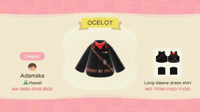 Animal Crossing Design Code: MO-7F0W-VX5D-YVQD Ocelot MGS3