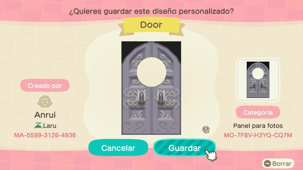 Animal Crossing Design Code: MO-7F8V-H8YQ-CQ7M KH - Door