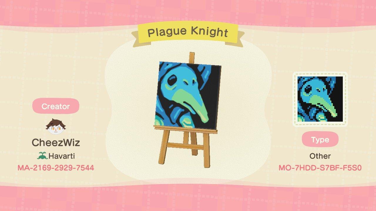 Animal Crossing Design Code: MO-7HDD-S7BF-F5S0 Plague Knight