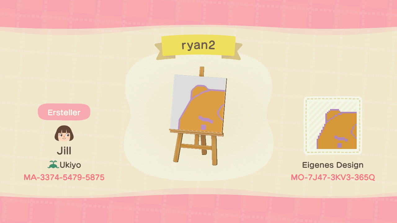 Animal Crossing Design Code: MO-7J47-3KV3-365Q Kakaofriends Ryan 2