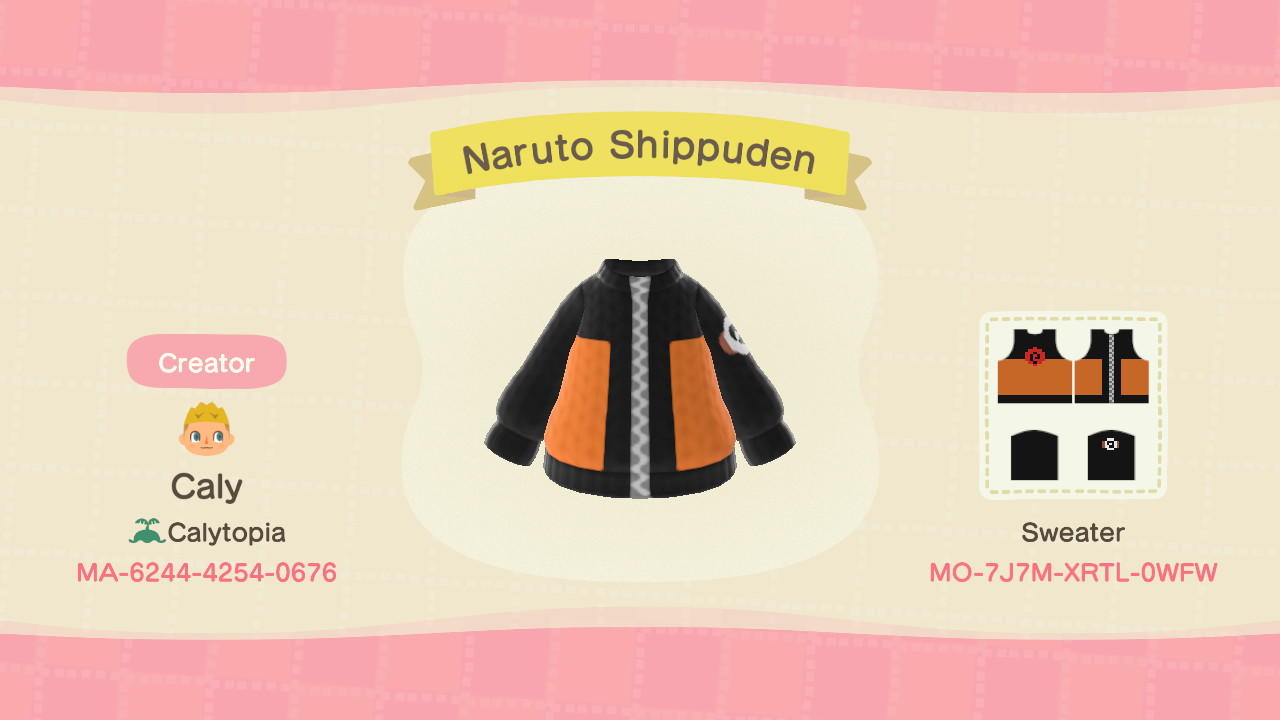 Animal Crossing Design Code: MO-7J7M-XRTL-0WFW Naruto Shippuden