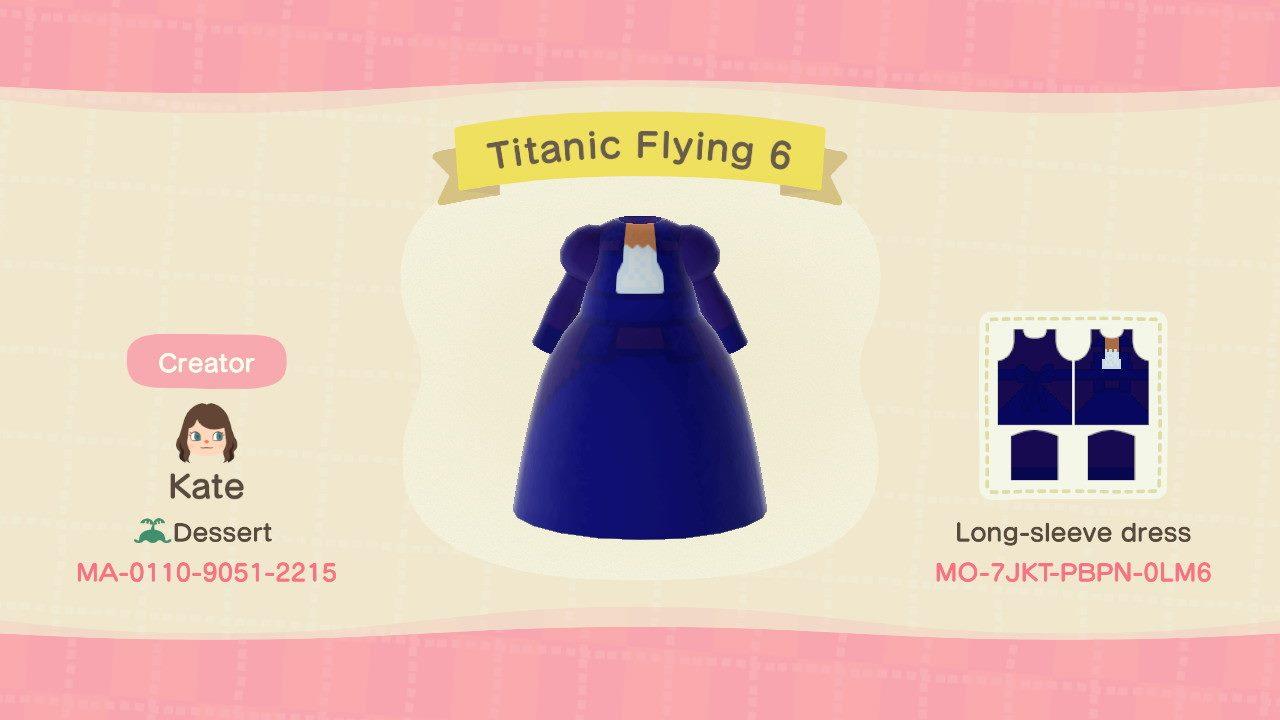 Animal Crossing Design Code: MO-7JKT-PBPN-0LM6 Titanic Flying 6