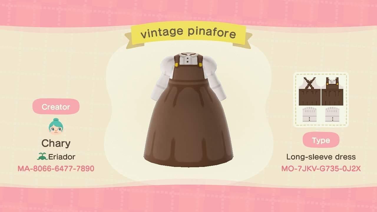 Animal Crossing Design Code: MO-7JKV-G735-0J2X Vintage Pinafore