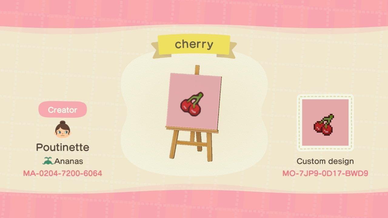 Animal Crossing Design Code: MO-7JP9-0D17-BWD9 cherry