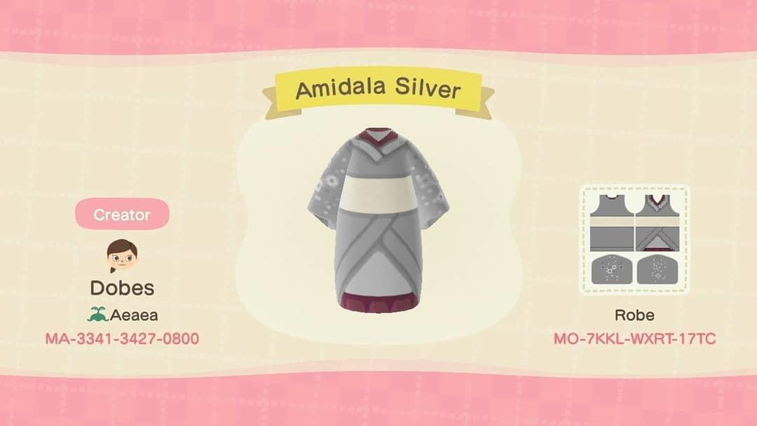 Animal Crossing Design Code: MO-7KKL-WXRT-17TC Amidala Silver