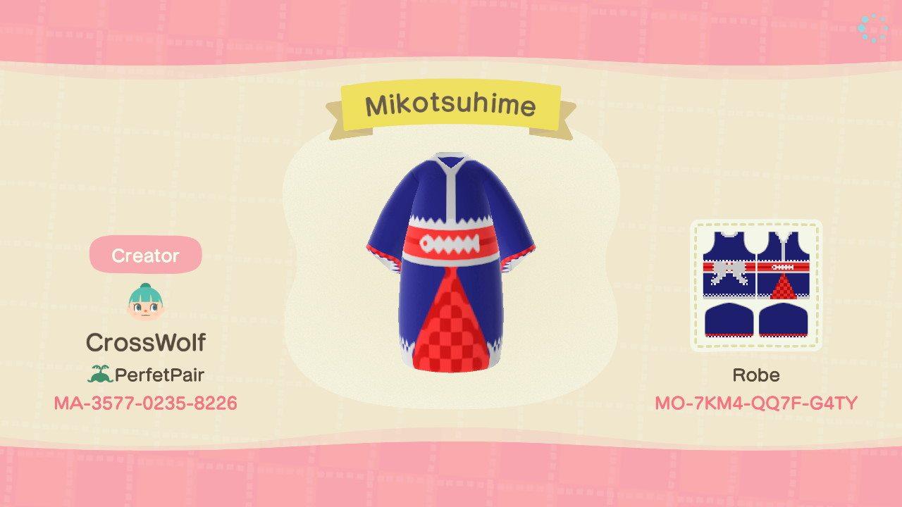 Animal Crossing Design Code: MO-7KM4-QQ7F-G4TY Mikotsuhime