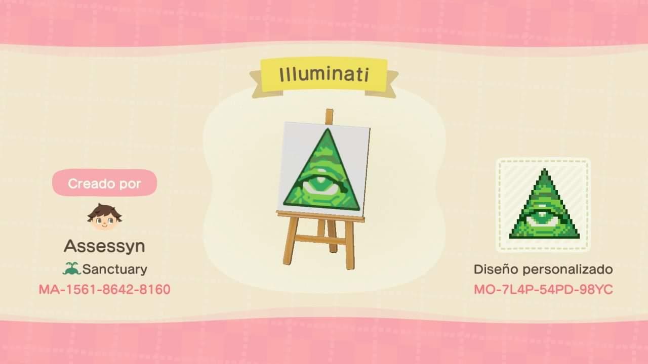 Animal Crossing Design Code: MO-7L40-54PD-98YC Illuminati