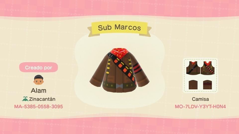Animal Crossing Design Code: MO-7LDV-Y3YT-H0N4 Sub Marcos